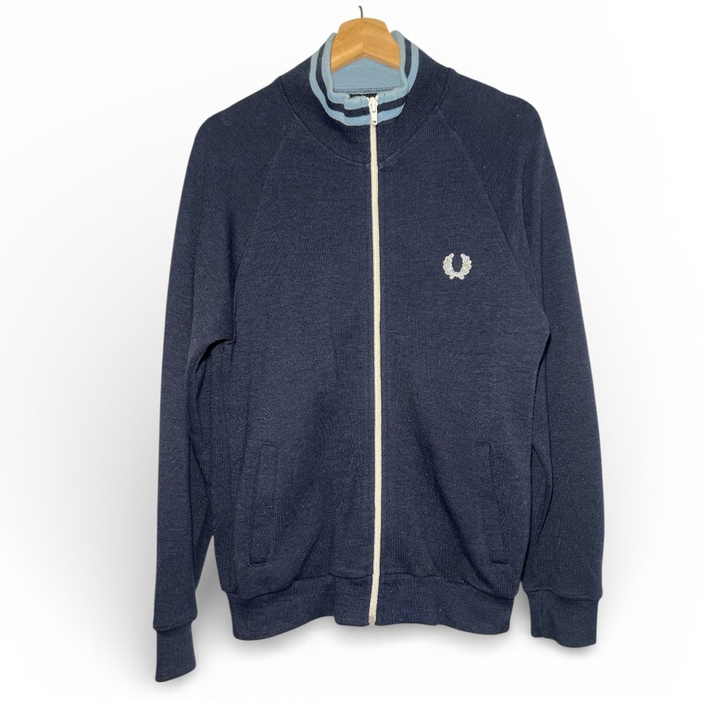 Fred Perry Dark Blue Zip-Up Sweater